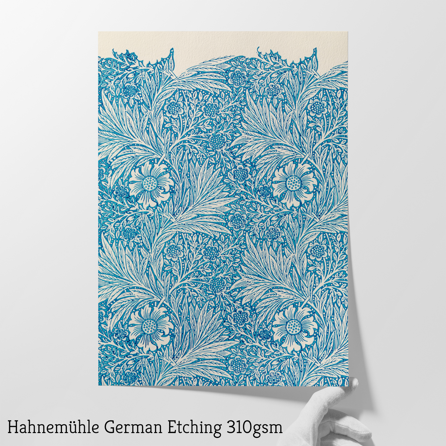 William Morris - Blue Marigold Fine Art Print