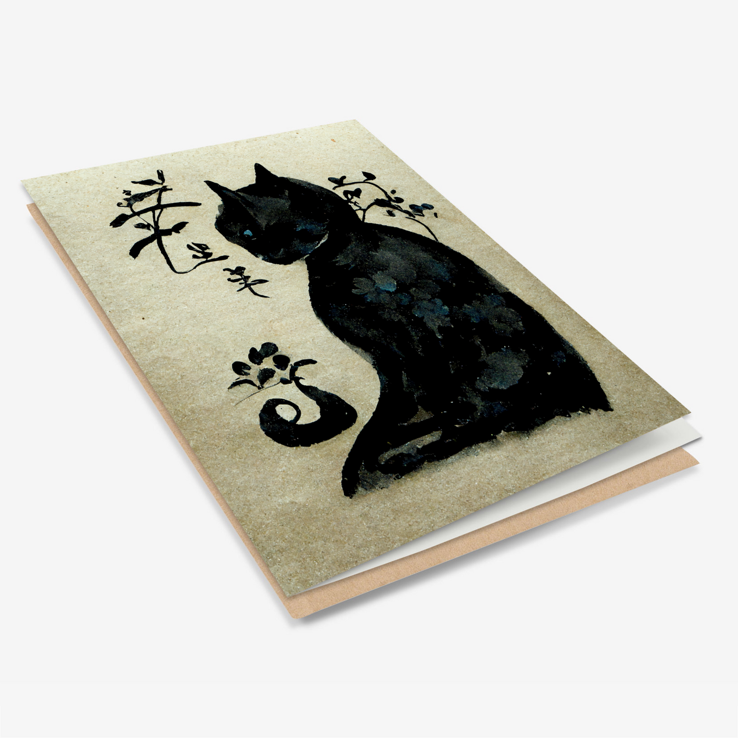 Contemplative Cat Greeting Card