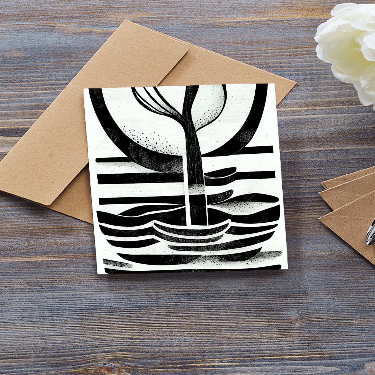 Nature Drowning Greeting Card