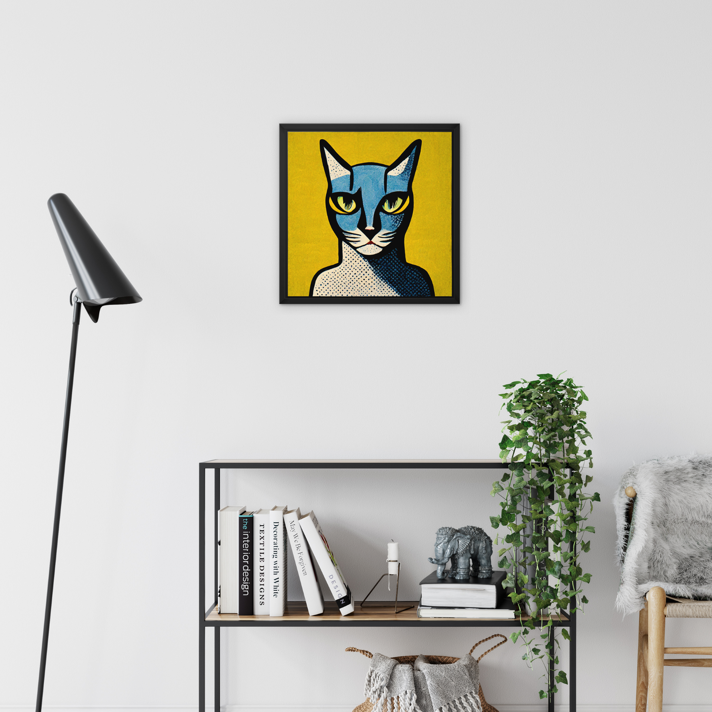 Pop Cat no.2 Framed Canvas