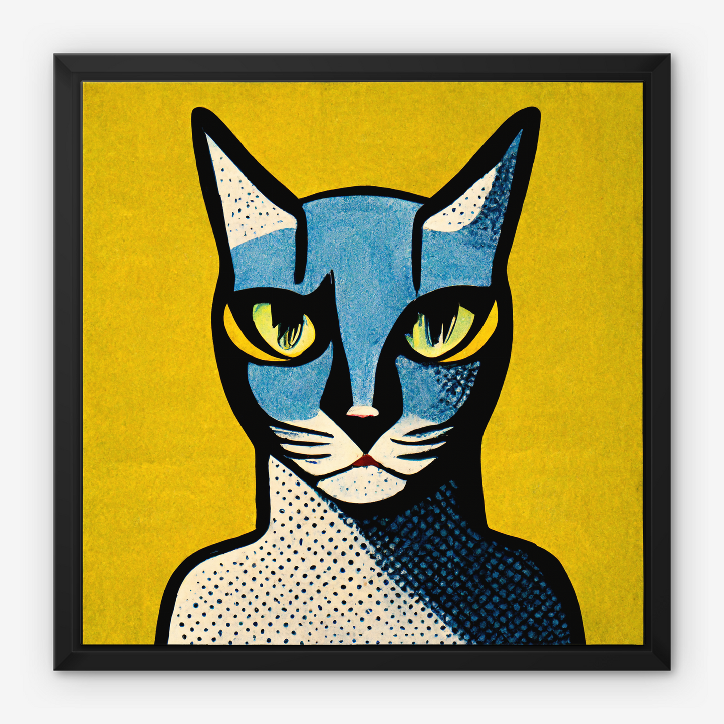 Pop Cat no.2 Framed Canvas