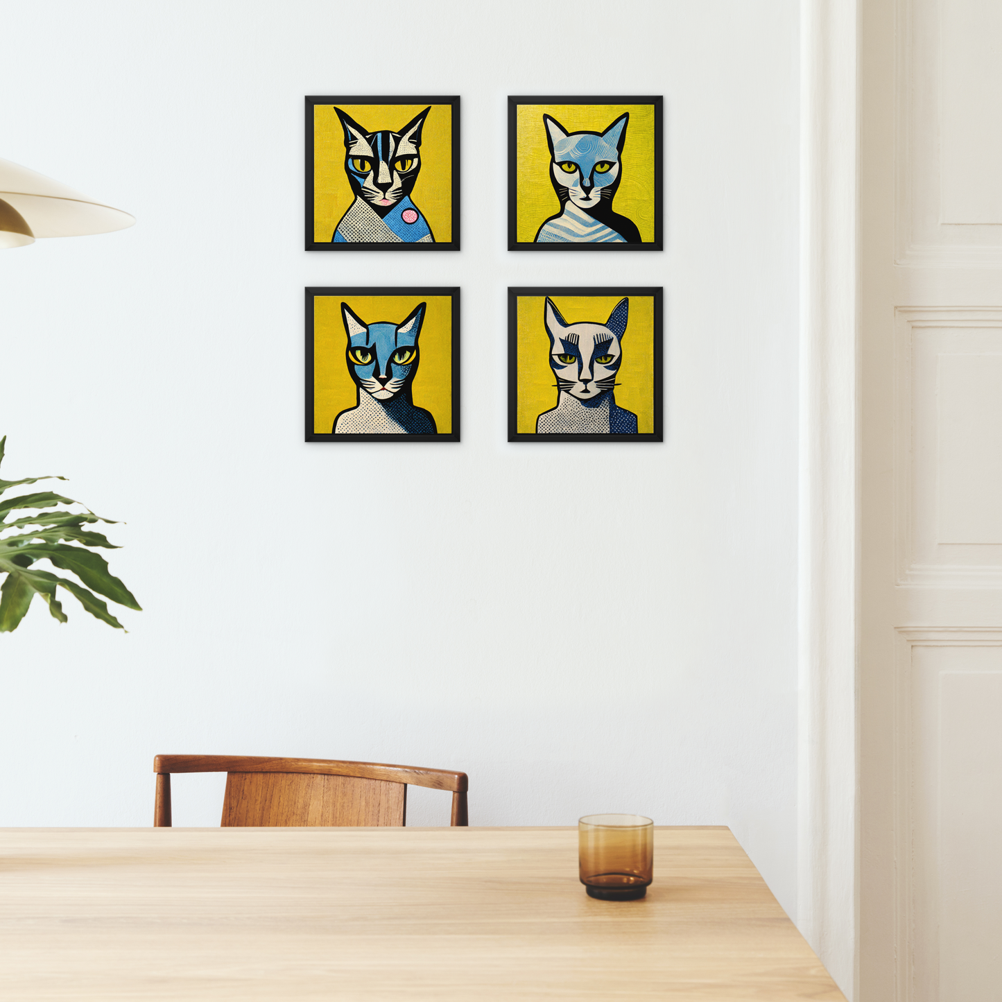 Pop Cat no.3 Framed Canvas