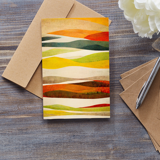 Rolling Hills In Autumn Greeting Card