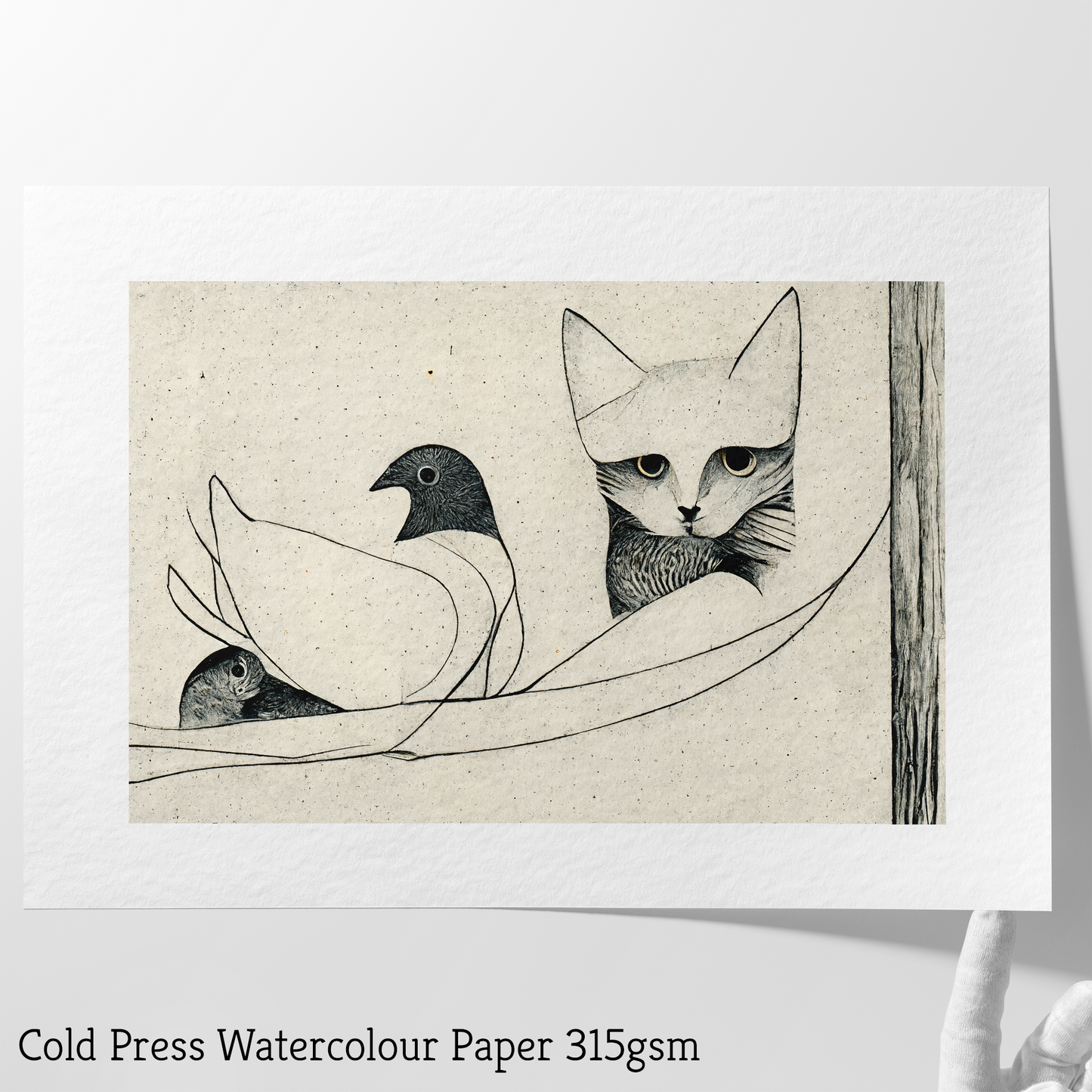 Cat Amongst The Pigeons Fine Art Print