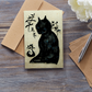 Contemplative Cat Greeting Card