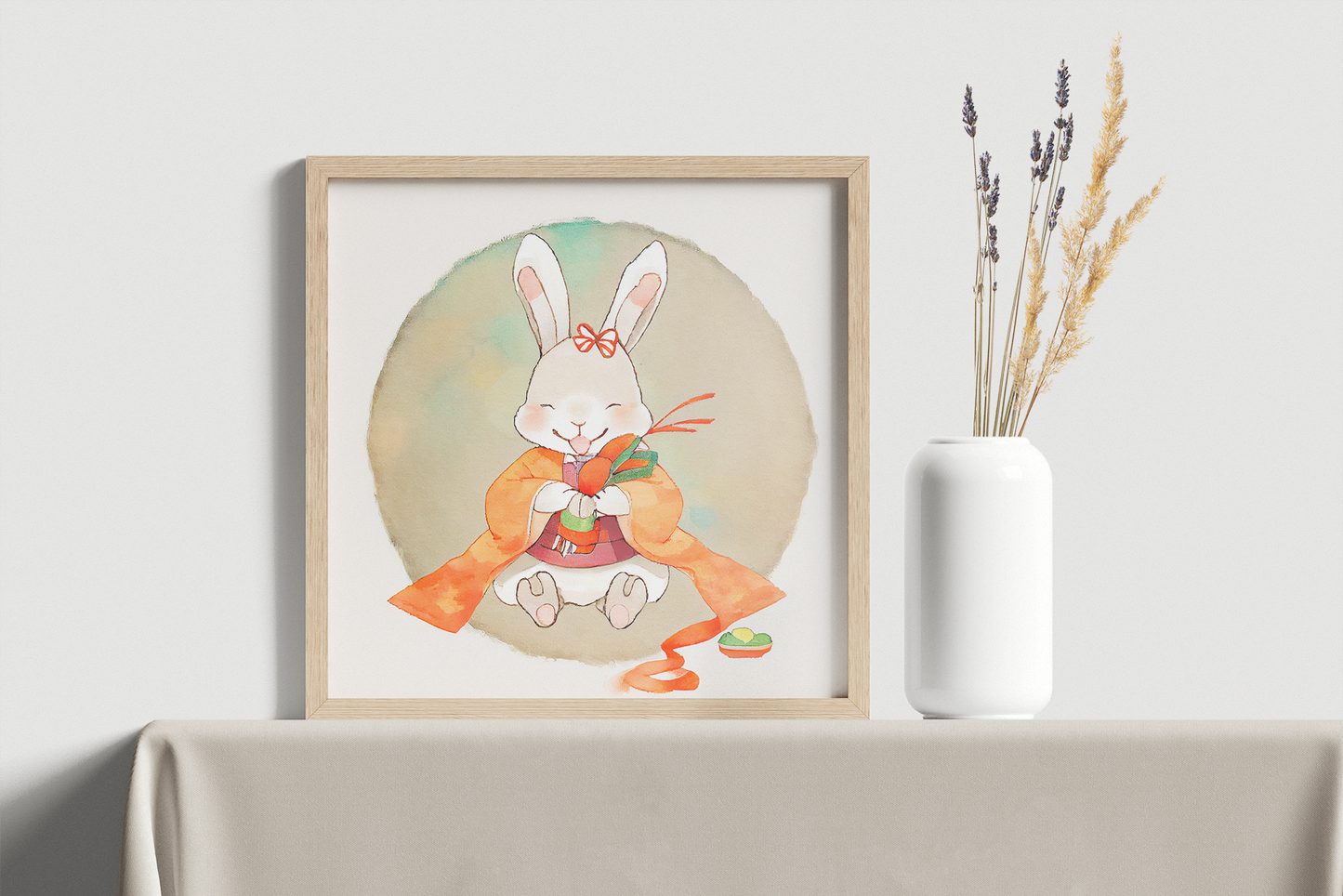 Happy Rabbit Fine Art Print