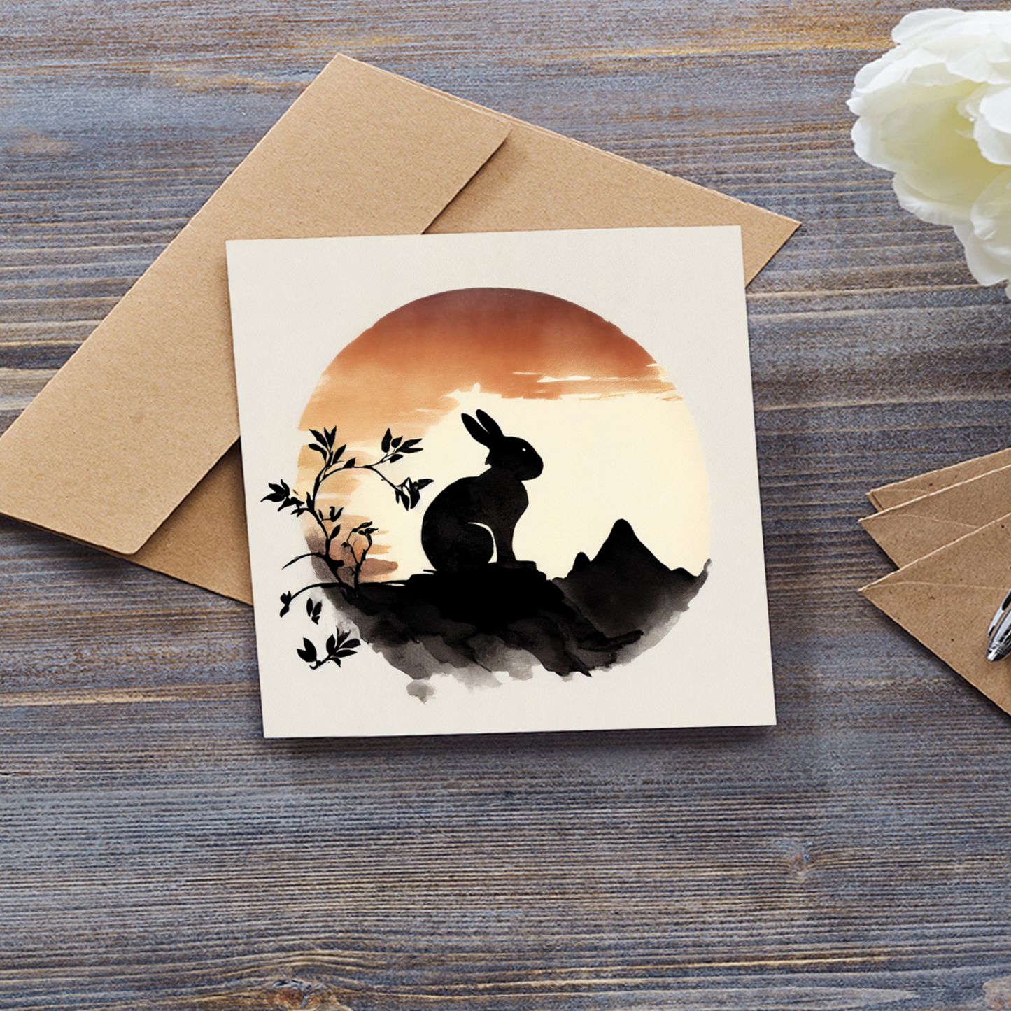 Lunar Rabbit Greeting Card