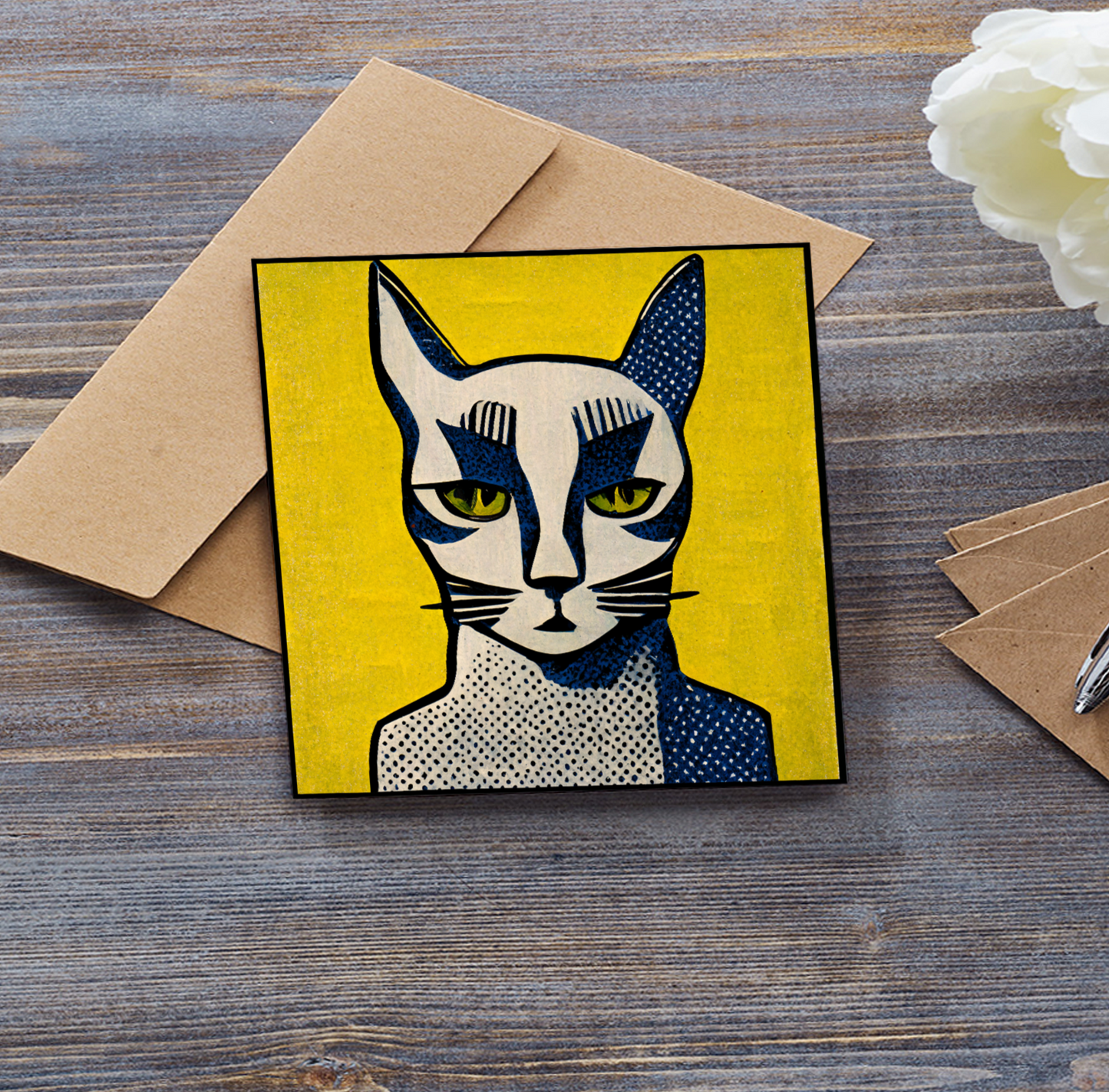 Pop Cat no.1 Greeting Card