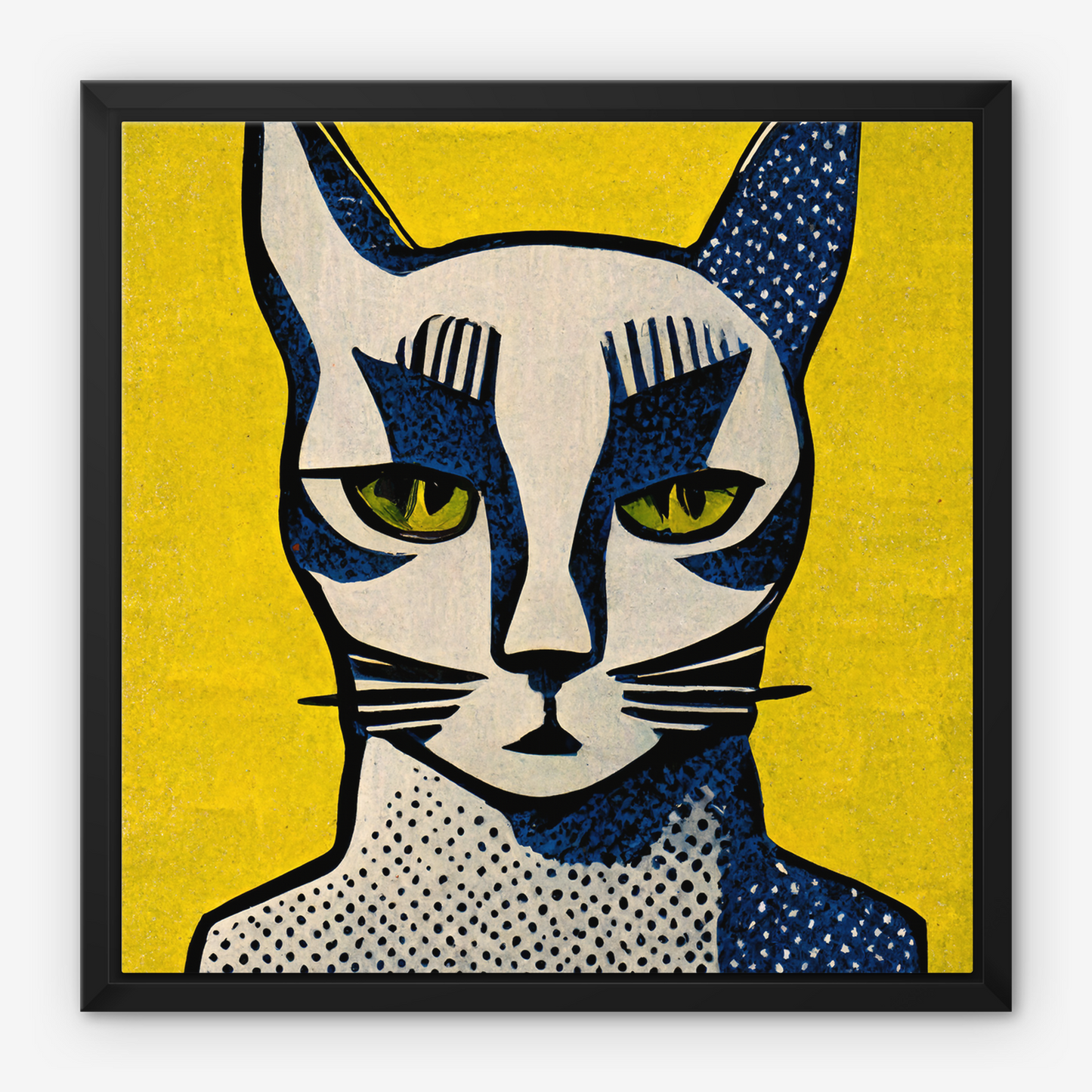 Pop Cat no.1 Framed Canvas