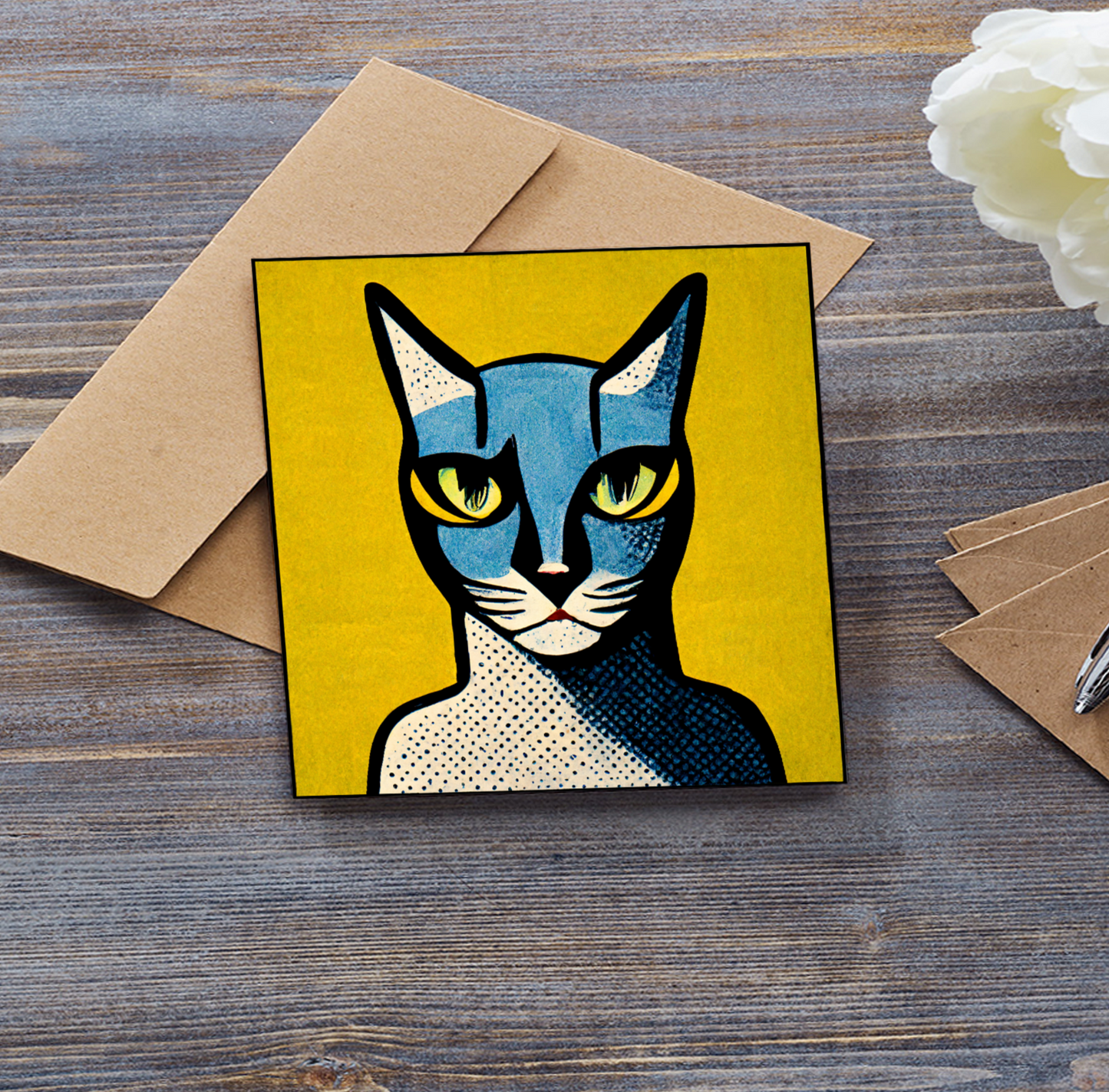 Pop Cat no.2 Greeting Card