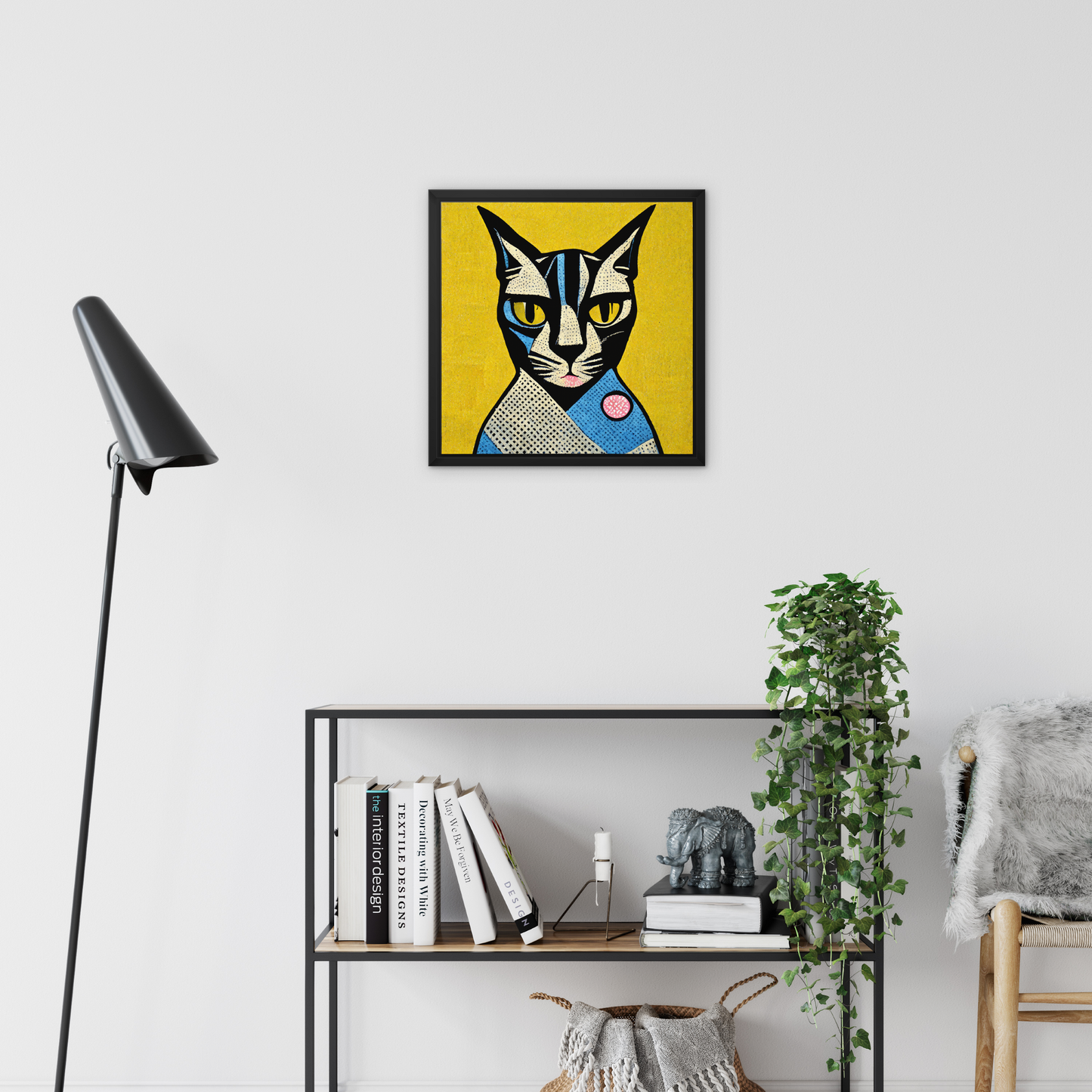 Pop Cat no.3 Framed Canvas