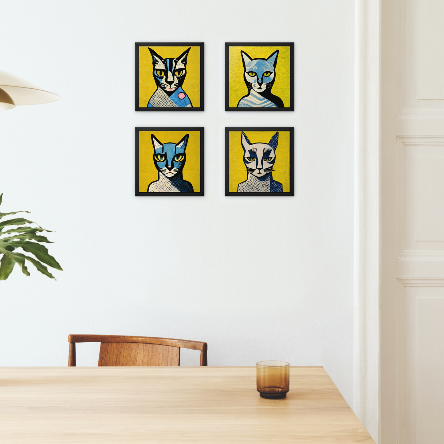 Pop Cat no.1 Framed Canvas