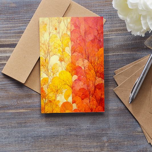 Two Sides of Autumn Greeting Card