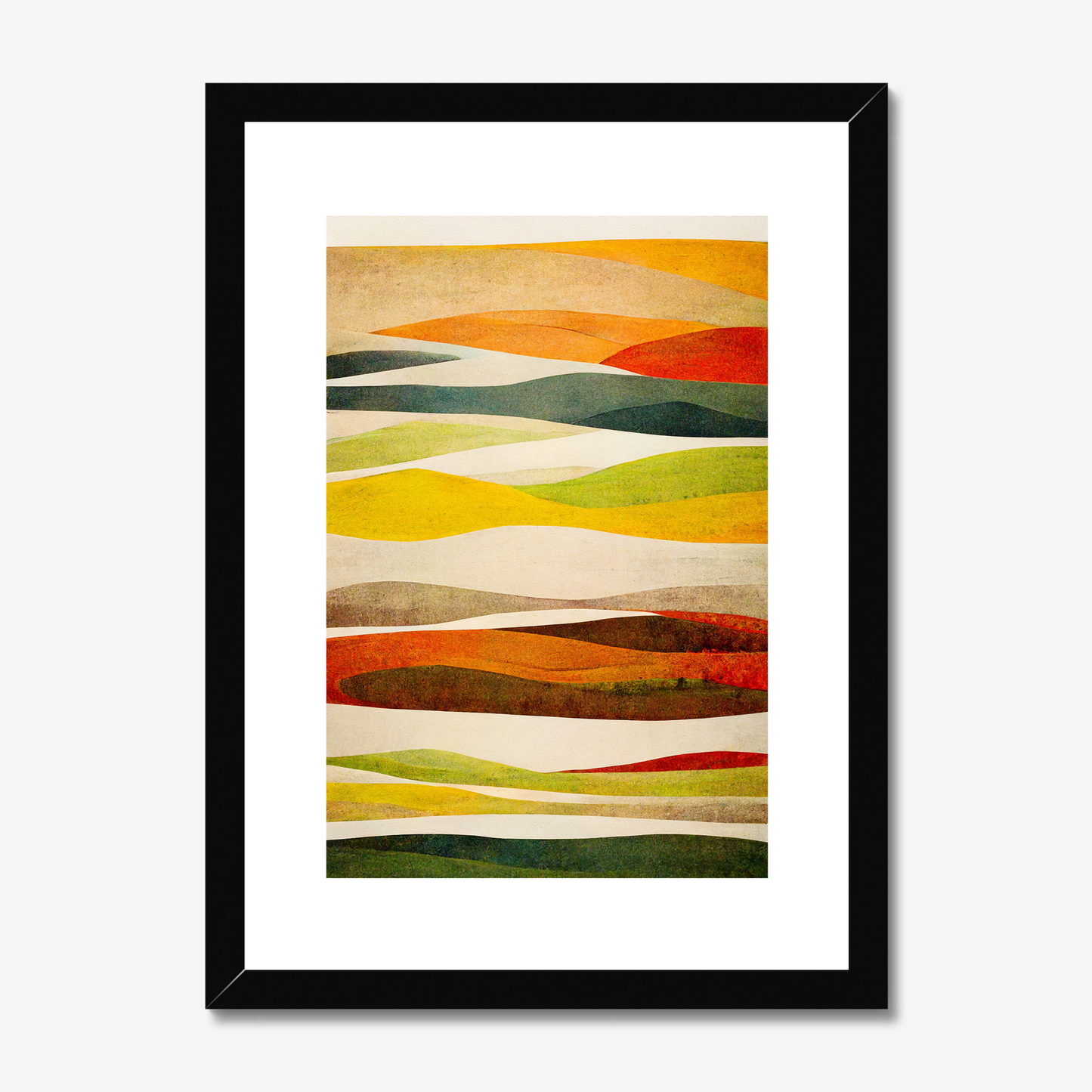 Rolling Hills In Autumn Fine Art Print