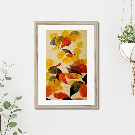 Autumn Falling Leaves Fine Art Print